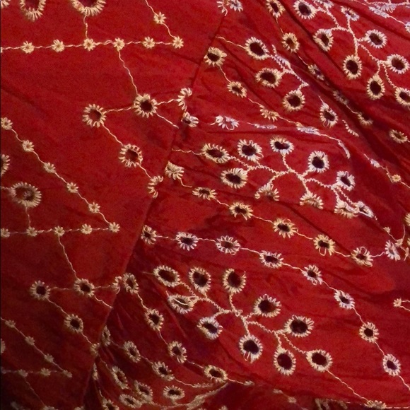 ZARA RED EMBROIDERED DRESS - Picture 7 of 7